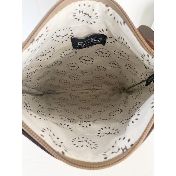 Circles Leather Canvas and Rug Crossbody Purse - Picture 9 of 9